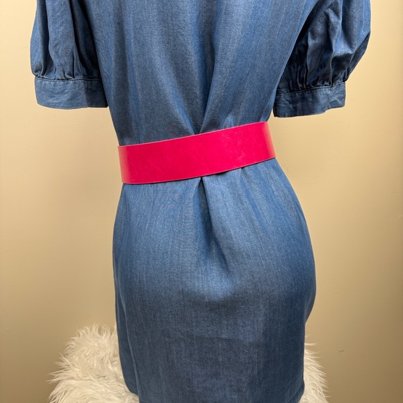NEW Tara jarmon hot pink thick leather belt small - Picture 9 of 9
